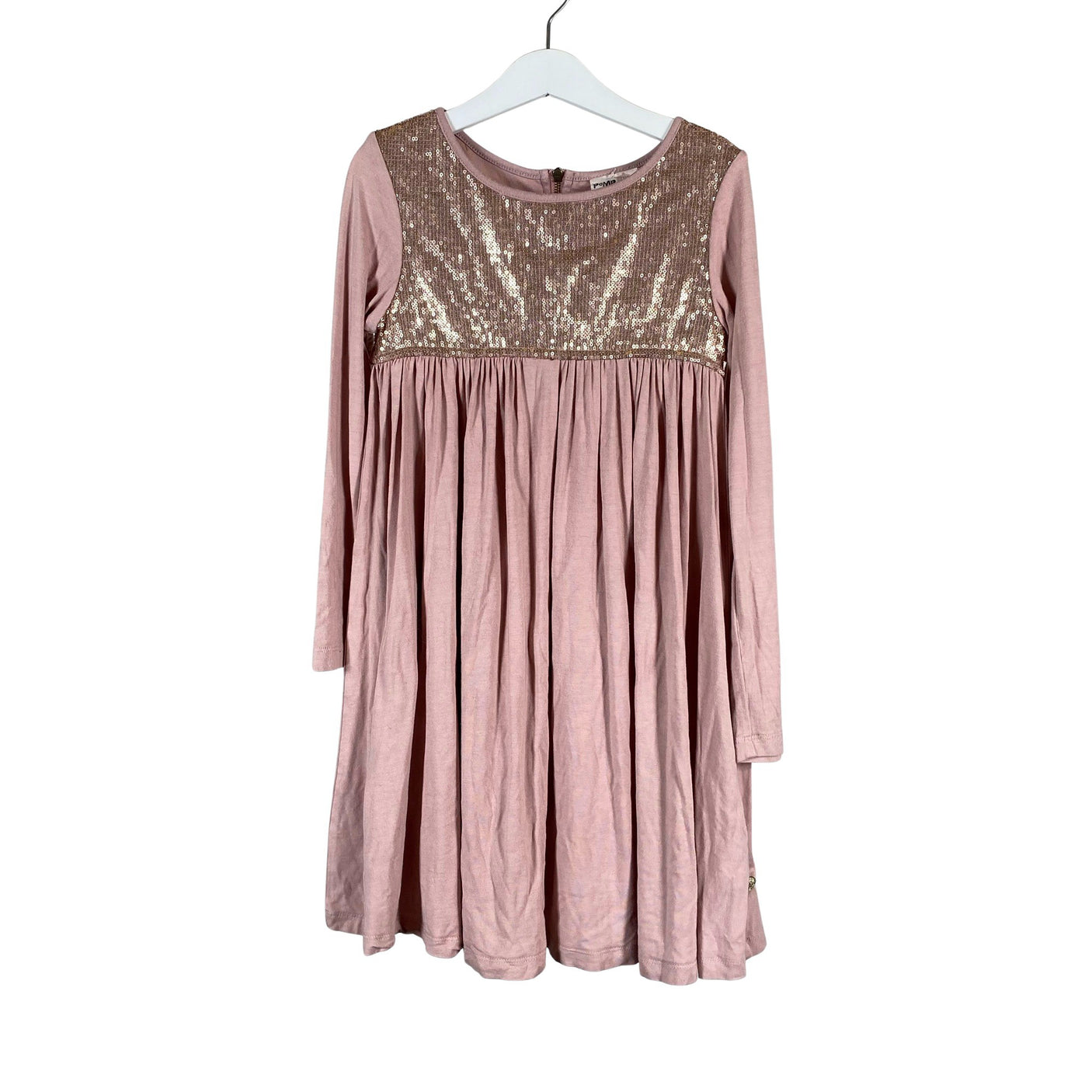 Unisex POMPdeLUX - Tricot dress, size 122 - 128 - Light pink (1)