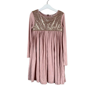 Unisex POMPdeLUX - Tricot dress, size 122 - 128 - Light pink (1)