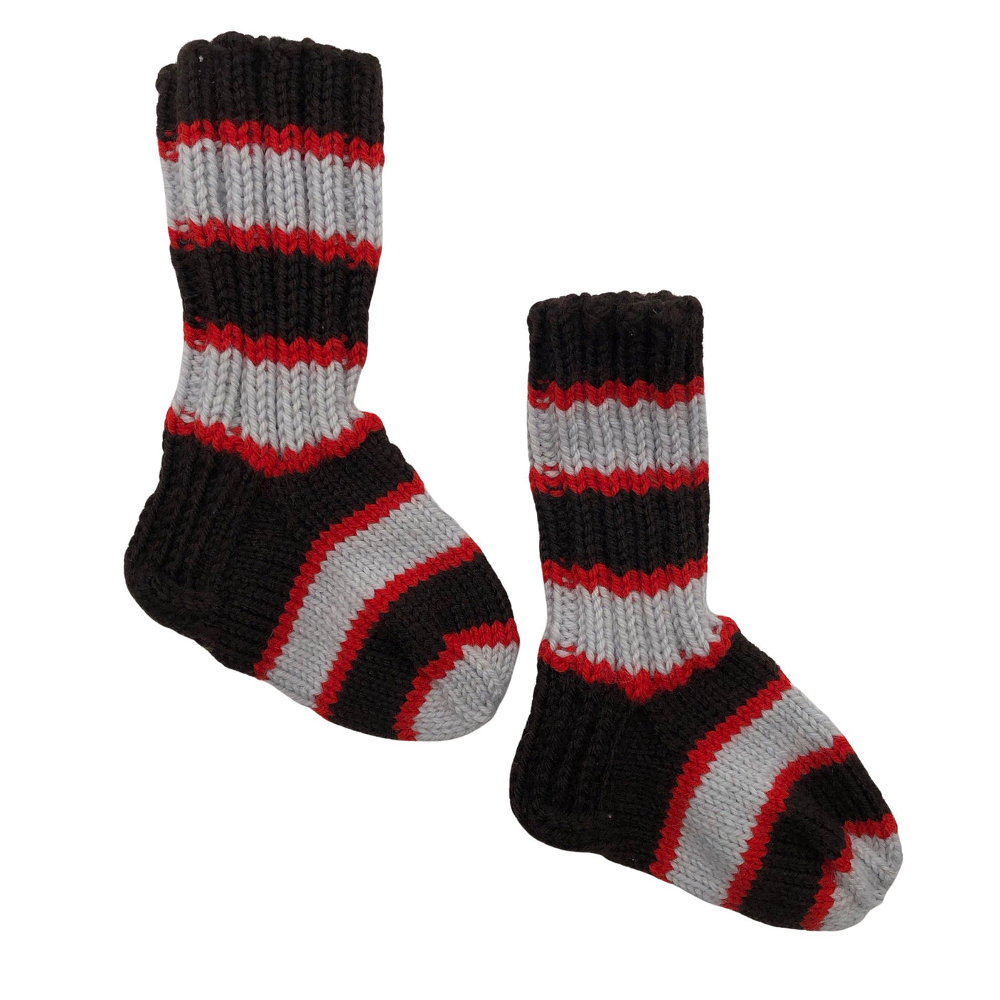 Unisex Handmade - Wool socks, size 20 - Brown (1)