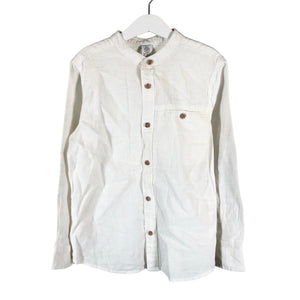 Unisex Lindex - Collared shirt, size 134 - 140 - Natural white (1)