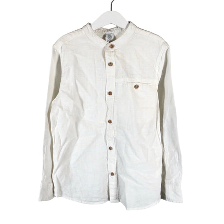Unisex Lindex - Collared shirt, size 134 - 140 - Natural white ()