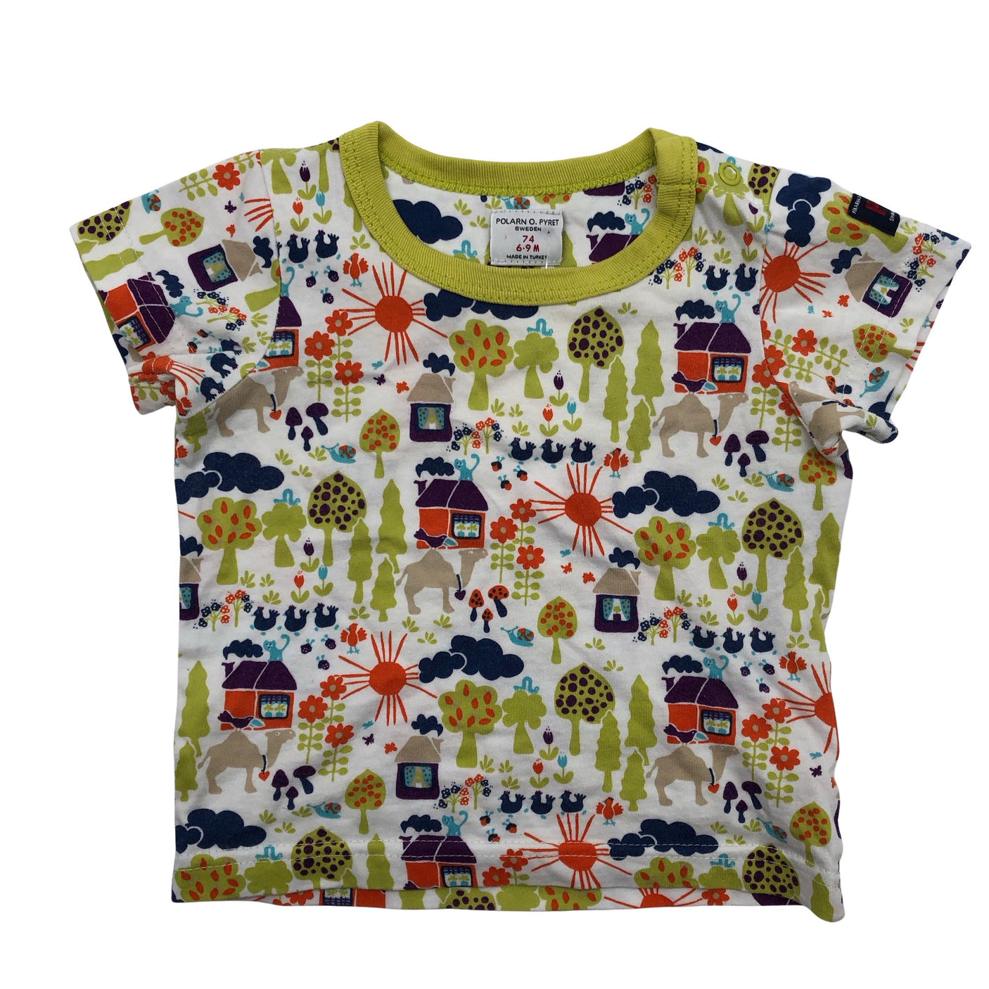 Unisex Polarn O. Pyret - T-shirt, size 68 - 74 - White (1)