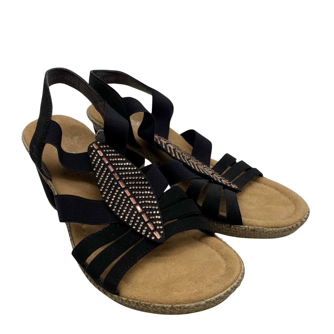 Unisex Rieker - Heeled sandals, size 38 - Black (2)