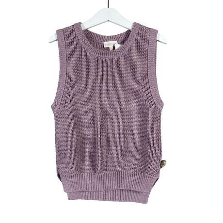 Unisex POMPdeLUX - Knit vest, size 122 - 128 - Violet ()