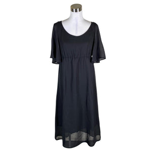 Unisex Bonadea - Schiffon dress, size 40 - Black (1)