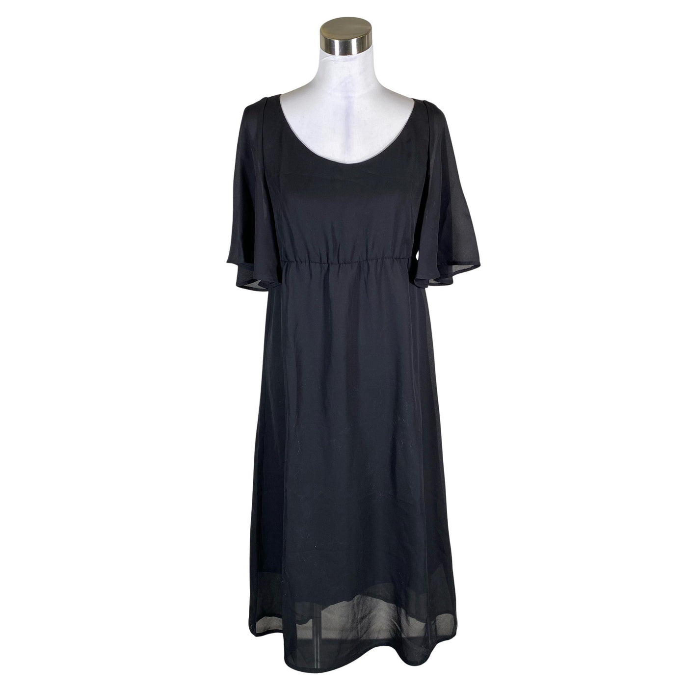 Unisex Bonadea - Schiffon dress, size 40 - Black (1)