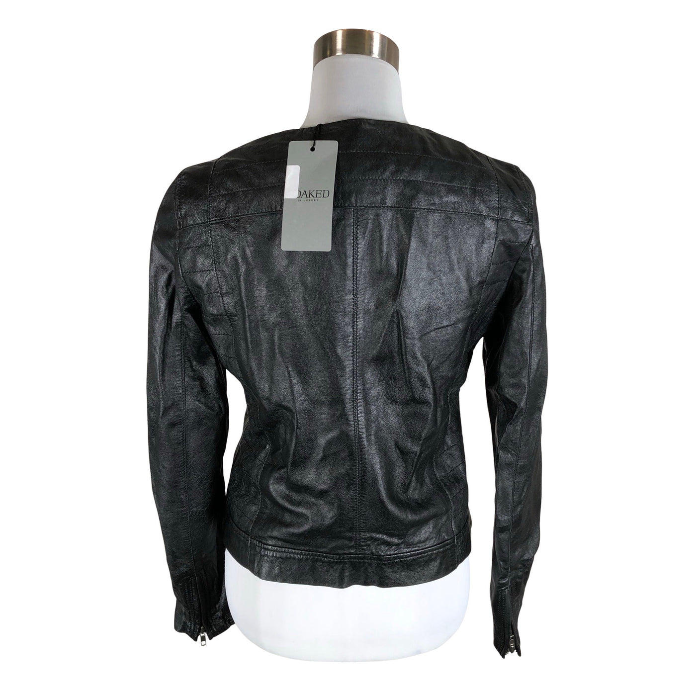 Unisex Soaked - Leather jacket, size 36 - Black (2)