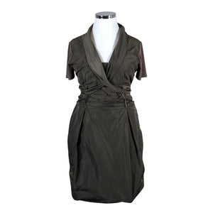 Unisex Sand - Schiffon dress, size 44 - Brown (1)