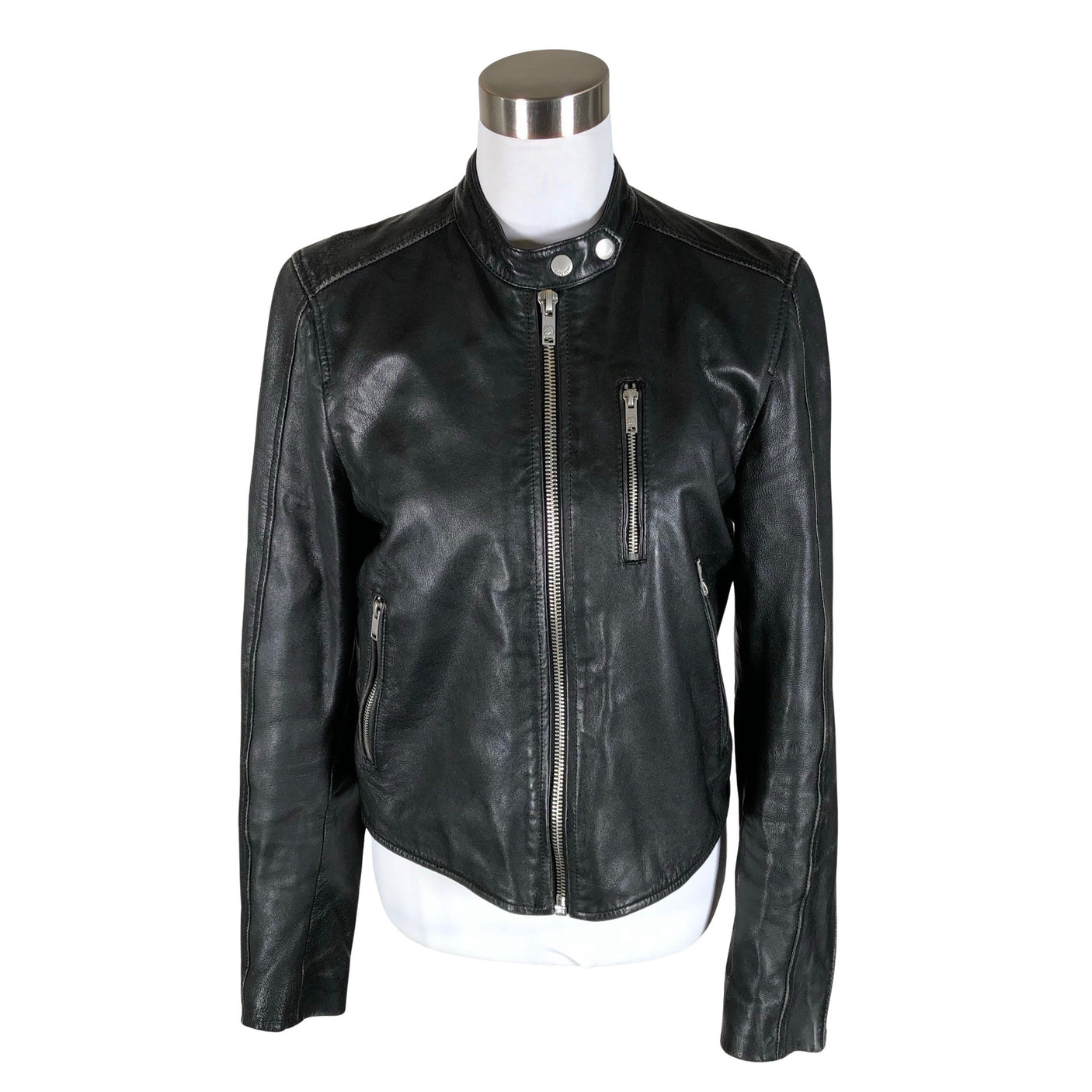 Unisex Superdry - Leather jacket, size 40 - Black (1)