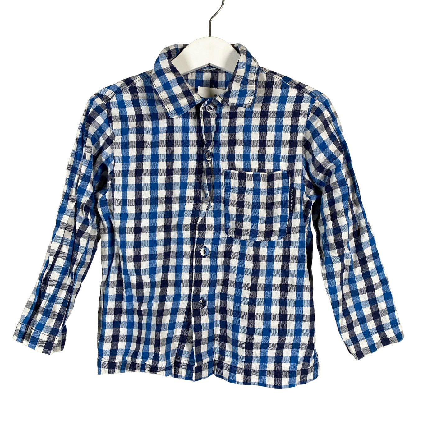 Unisex Polarn O. Pyret - Collared shirt, size 98 - 104 - Blue (1)