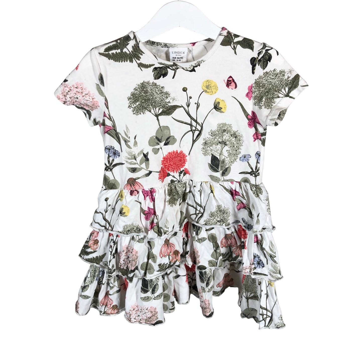 Unisex Lindex - Tricot dress, size 92 - 98 - White (1)