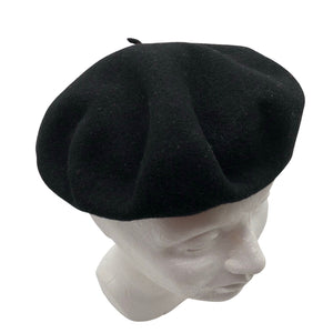 Unisex Beret Basque - Winter hat, size 56 - 58 cm - Black (1)