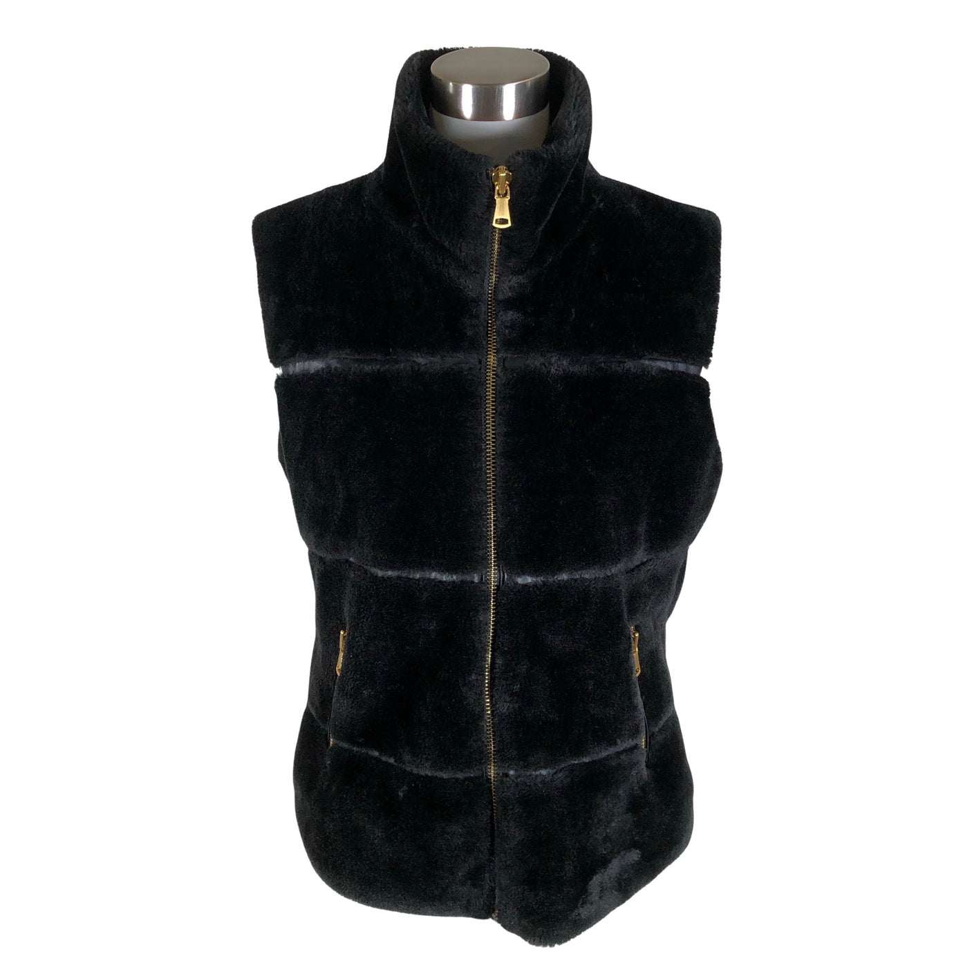 Unisex Soyaconcept - Faux fur vest, size 38 - Black (1)