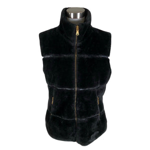 Unisex Soyaconcept - Faux fur vest, size 38 - Black (1)