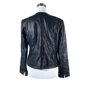 Unisex Gerry Weber - Leather jacket, size 38 - Blue (2)