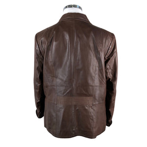 Unisex Gerry Weber - Leather jacket, size 46 - Brown (3)