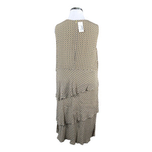 Unisex Gerry Weber - Schiffon dress, size 46 - Brown (3)