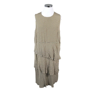 Unisex Gerry Weber - Schiffon dress, size 46 - Brown (1)