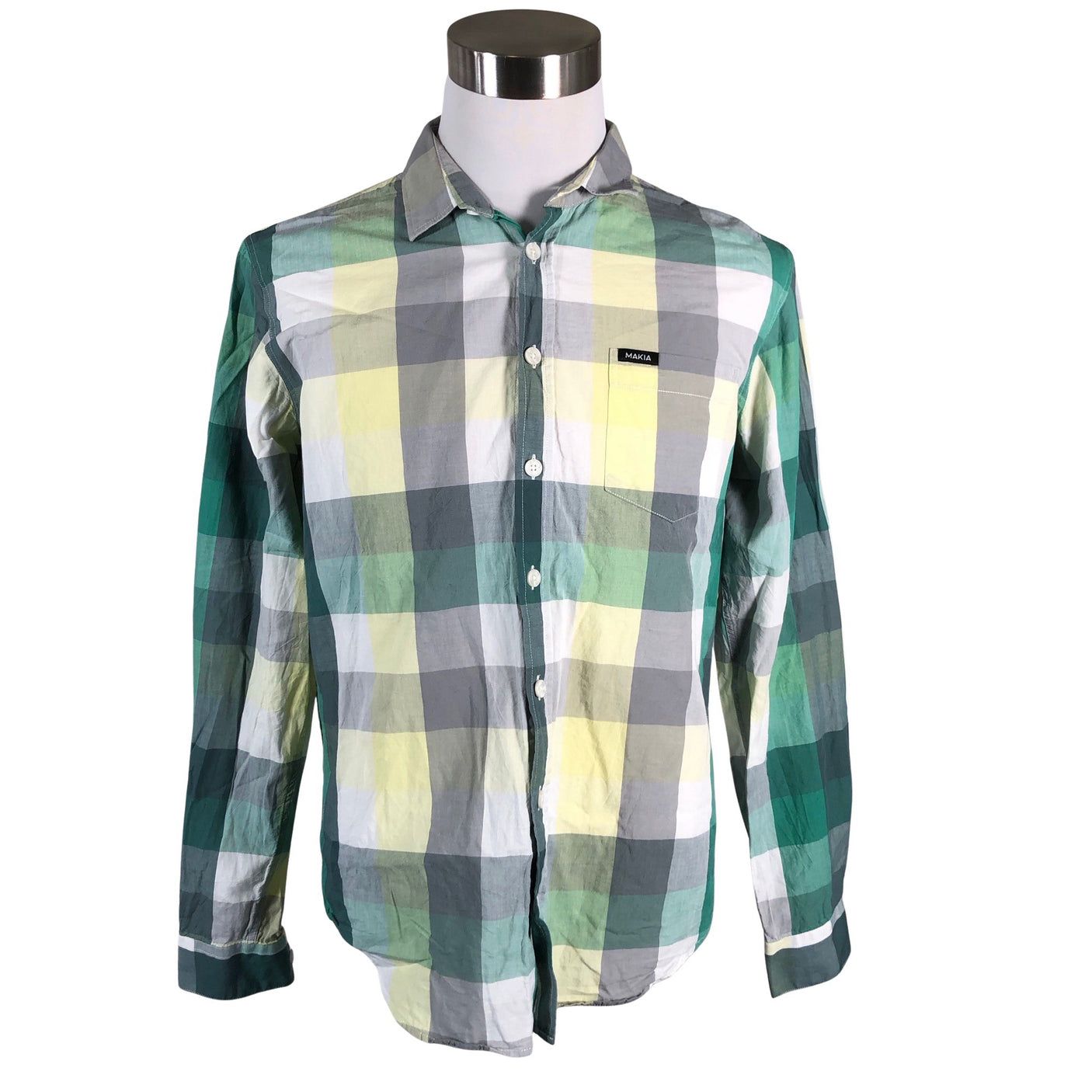 Unisex Makia - Collared shirt, size L - Green (1)