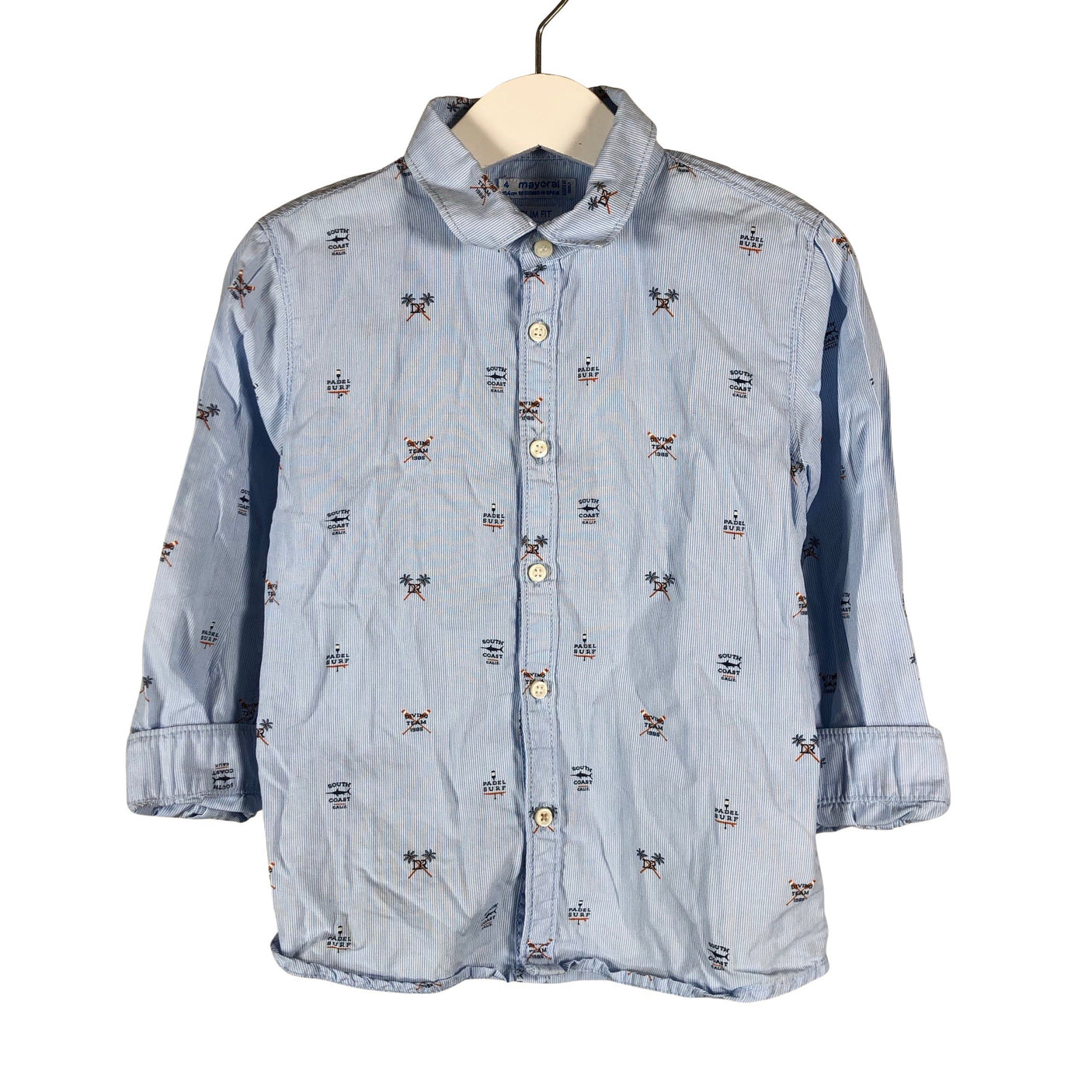 Unisex Mayoral - Collared shirt, size 98 - 104 - Light blue (1)