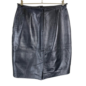 Unisex Big-L - Leather skirt, size 40 - Black (2)