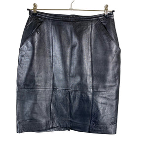 Unisex Big-L - Leather skirt, size 40 - Black (1)