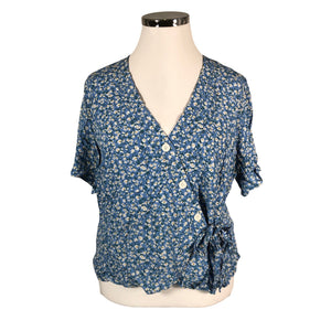 Unisex Holly & Whyte by Lindex - Short-sleeved blouse, size 48 - Blue (1)
