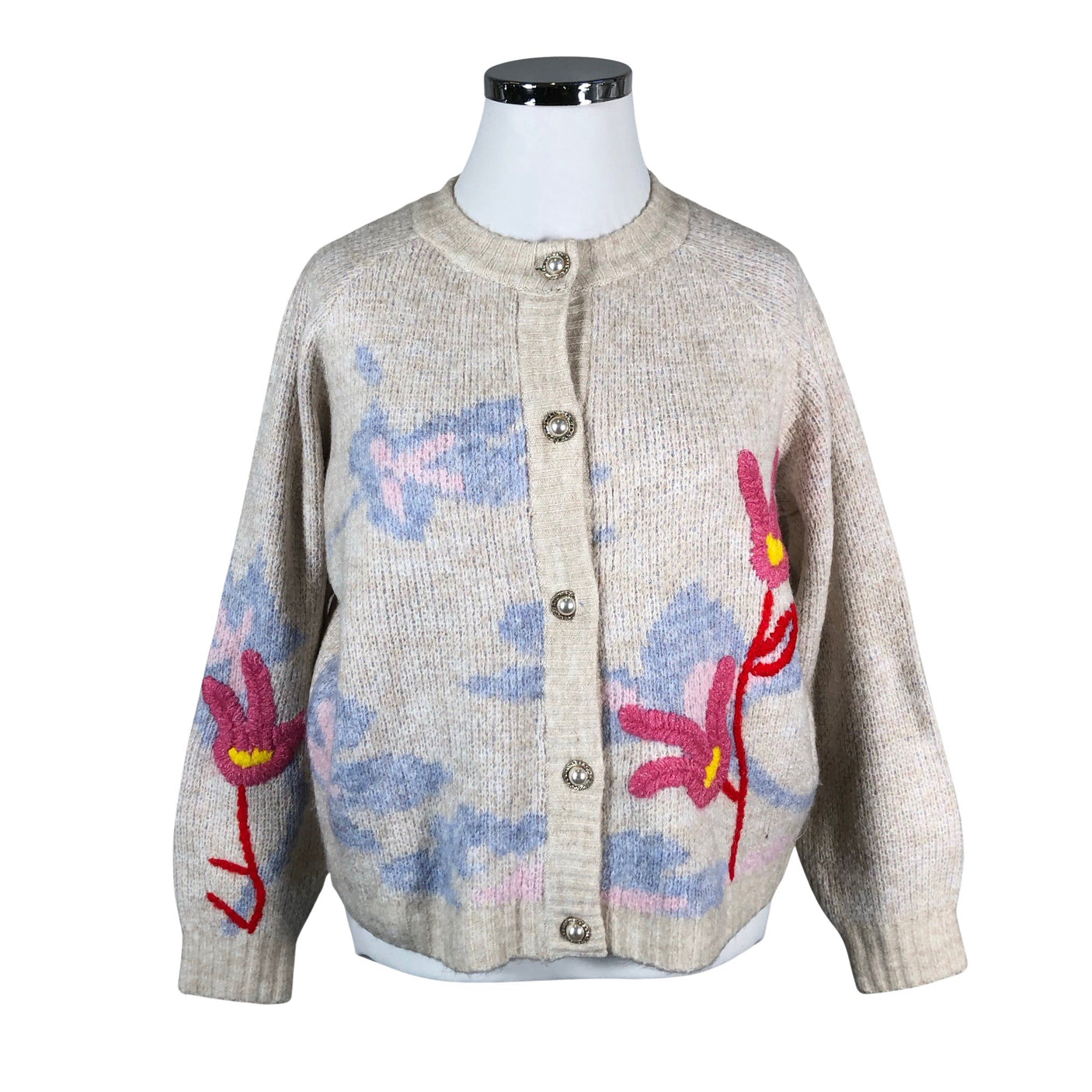 Unisex Lollys Laundry - Cardigan, size 42 - Beige (1)
