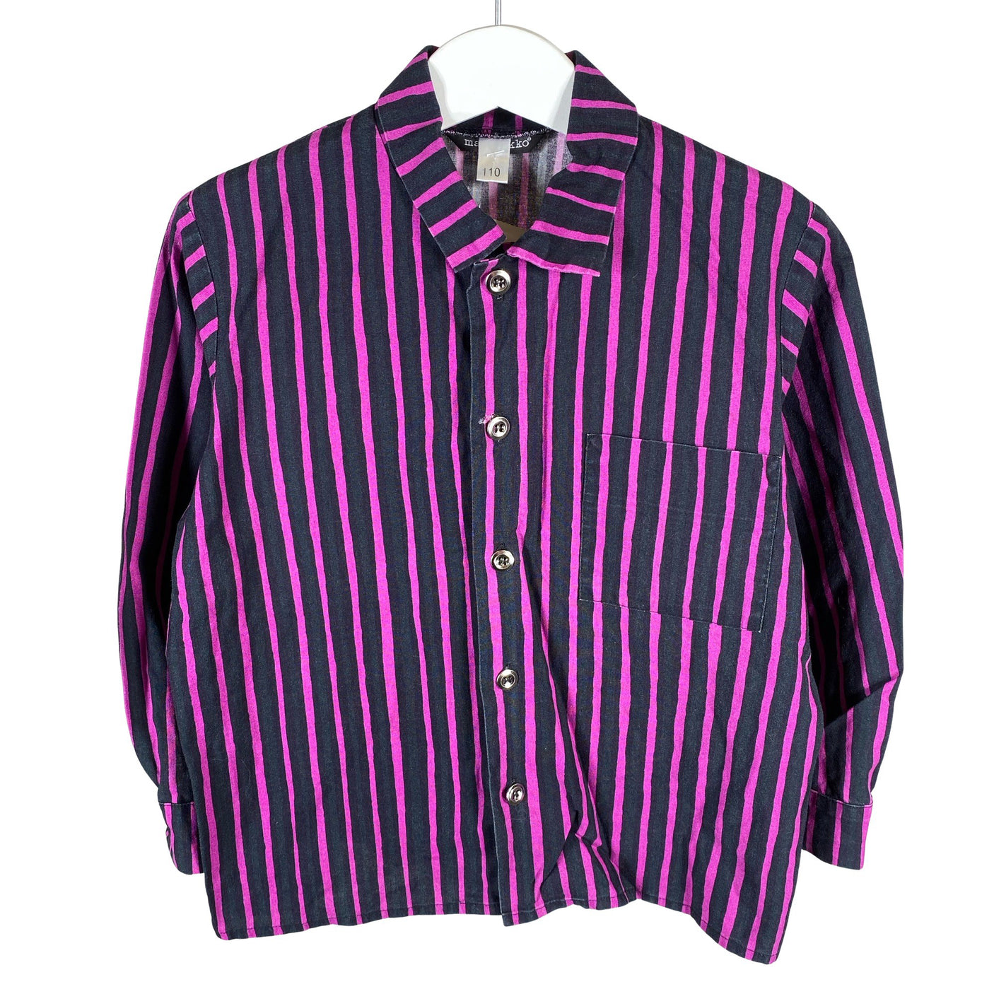 Unisex Marimekko - Collared shirt, size 104 - 110 - Black (1)
