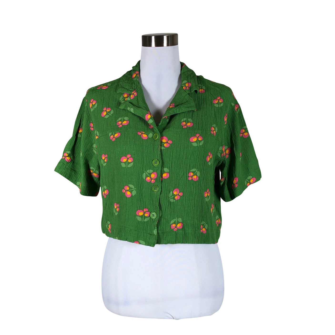 Unisex Lucy & Yak - Short-sleeved blouse, size 34 - Green (1)