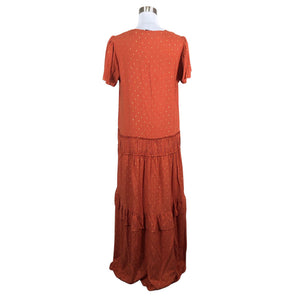 Unisex Larsuu - Schiffon dress, size 38 - Orange (2)