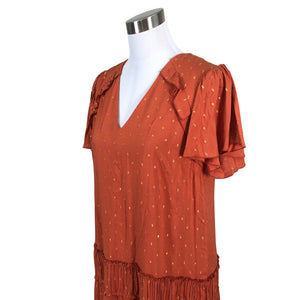 Unisex Larsuu - Schiffon dress, size 38 - Orange (3)