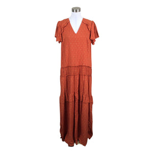 Unisex Larsuu - Schiffon dress, size 38 - Orange (1)