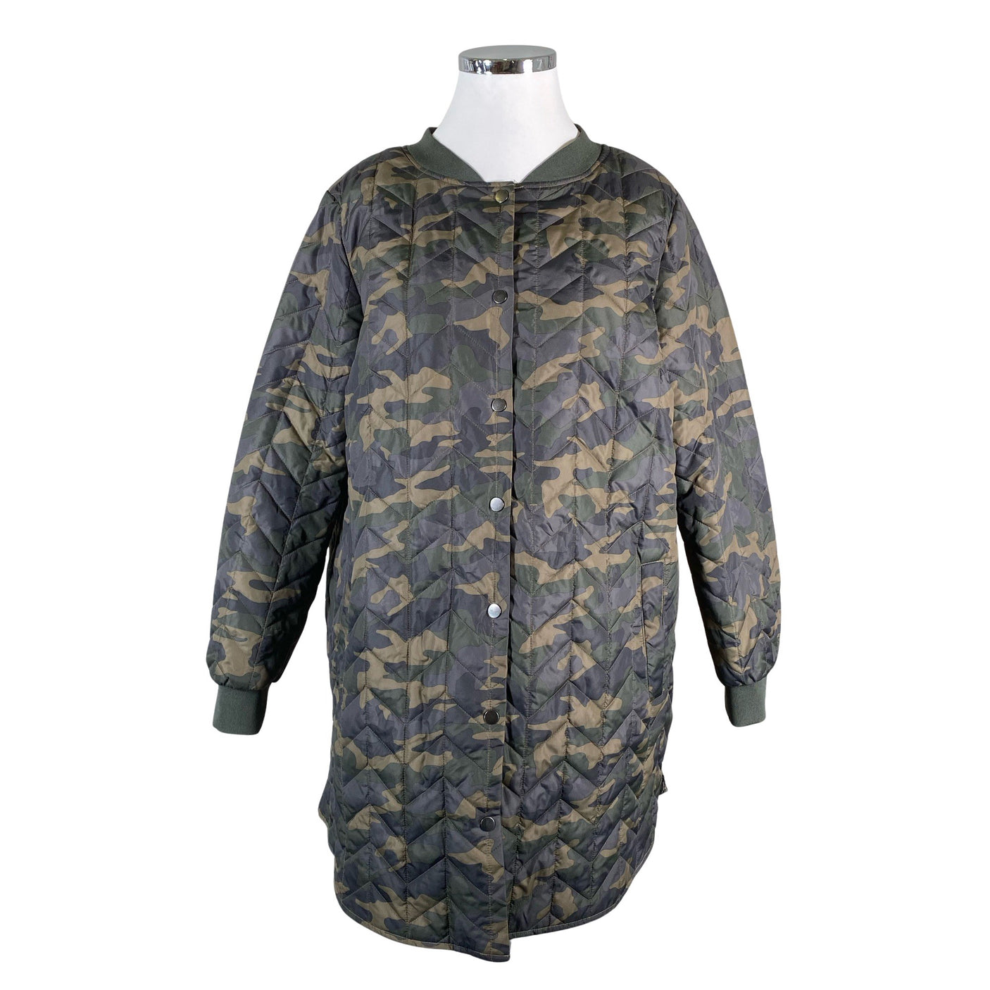 Unisex Zizzi - Quilted jacket, size 44 - Green (1)
