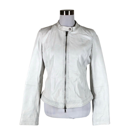 Unisex Freaky Nation - Leather jacket, size 38 - White ()