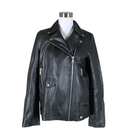 Unisex Selected - Leather jacket, size 34 - Black ()