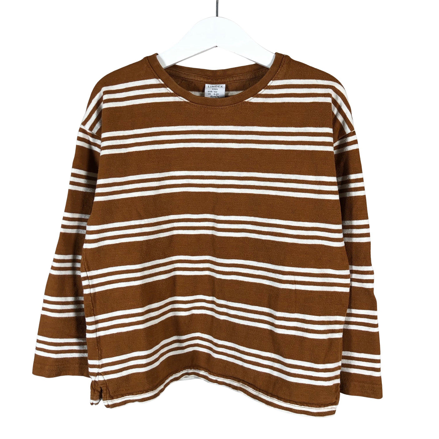 Unisex Lindex - Tricot shirt, size 116 - 122 - Brown (1)