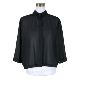 Unisex Ajlajk - Short-sleeved blouse, size 36 - Black (1)