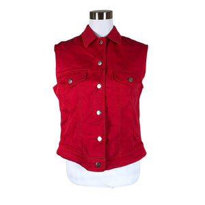 Unisex Ril's - Denim vest, size 40 - Red (1)