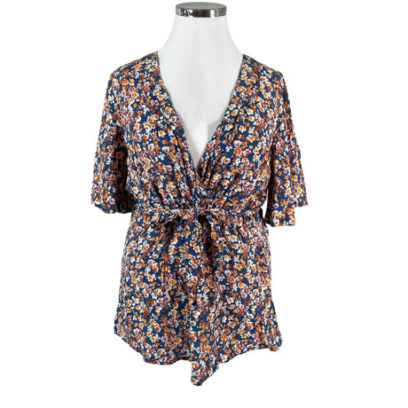 Unisex Zizzi - Short-sleeved blouse, size 44 - Blue ()