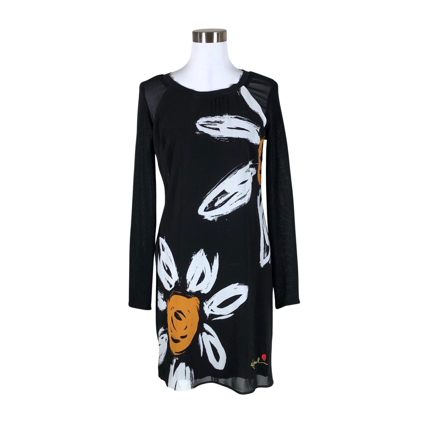Unisex Desigual - Schiffon dress, size 38 - Black (1)