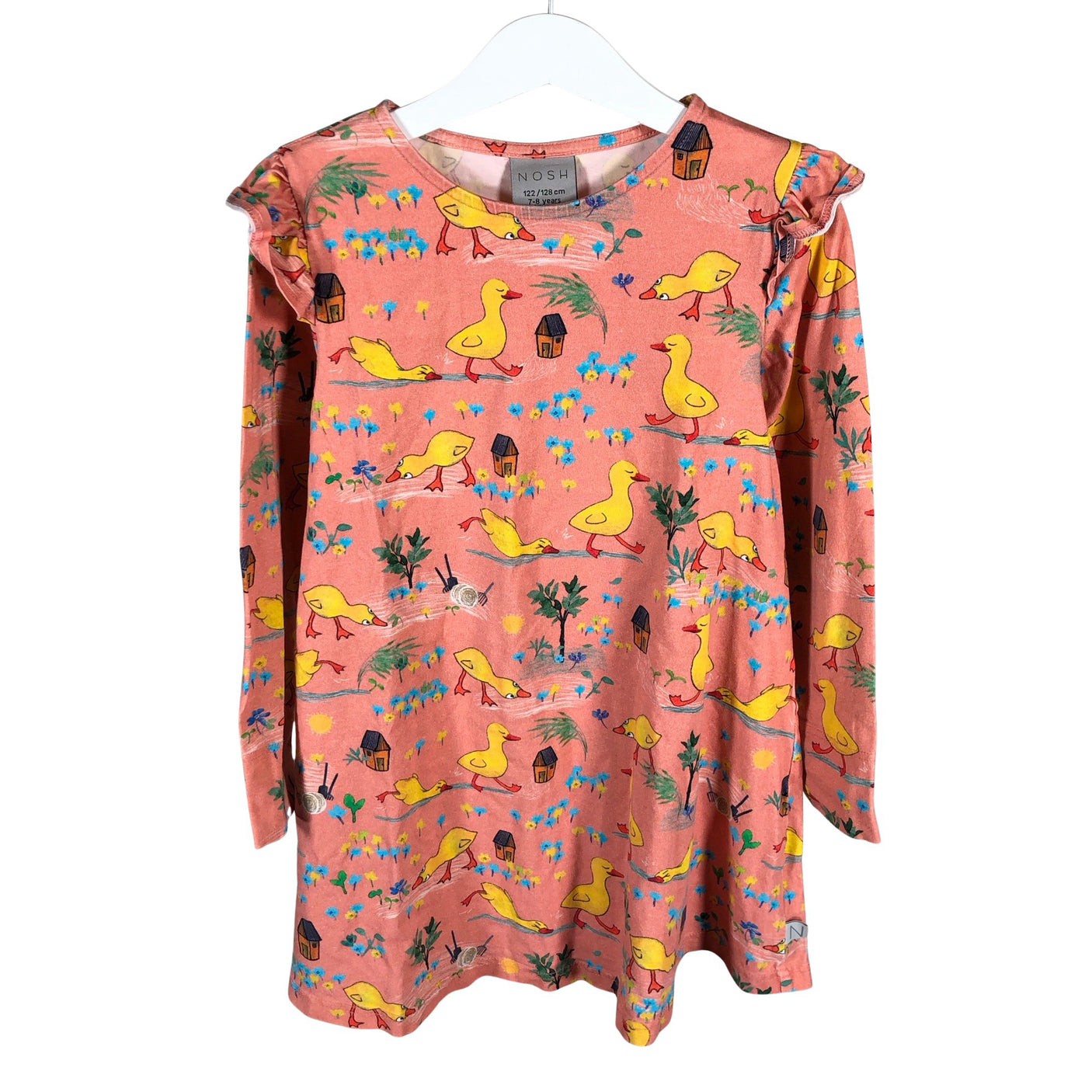 Unisex NOSH - Tricot dress, size 122 - 128 - Light pink (1)