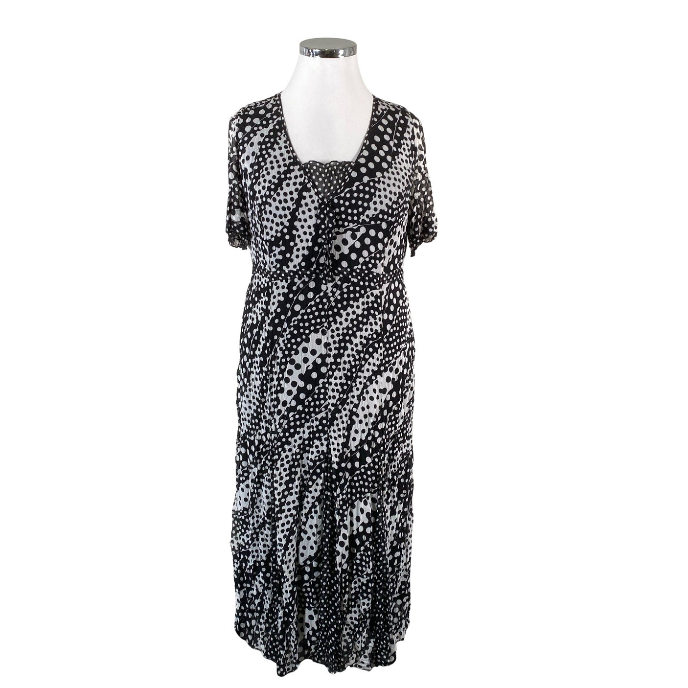 Unisex Gelco - Schiffon dress, size 46 - Black (1)