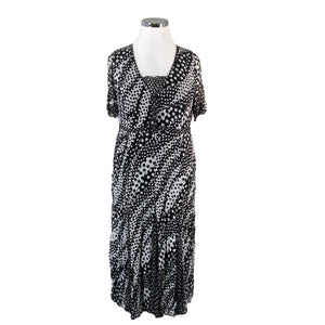 Unisex Gelco - Schiffon dress, size 46 - Black (1)