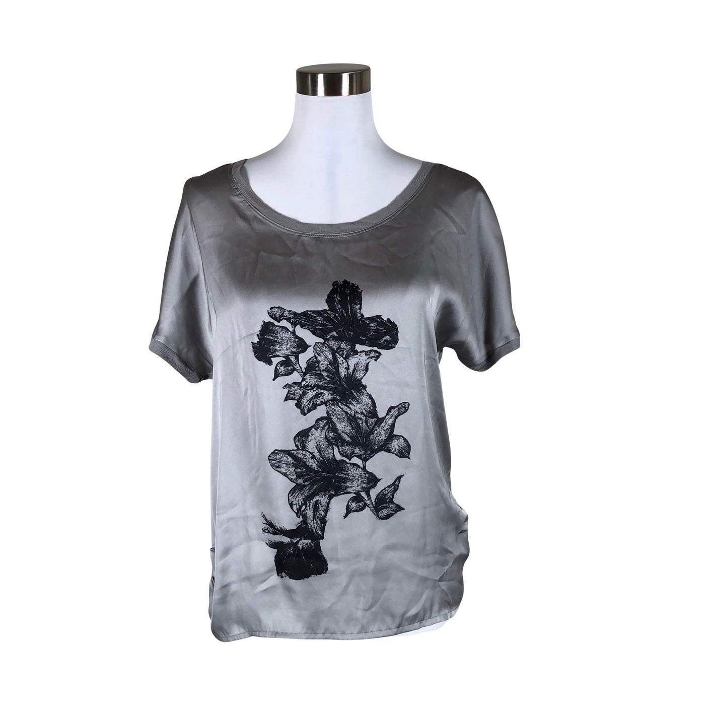 Unisex Saint Tropez - Short-sleeved blouse, size 36 - Gray (1)