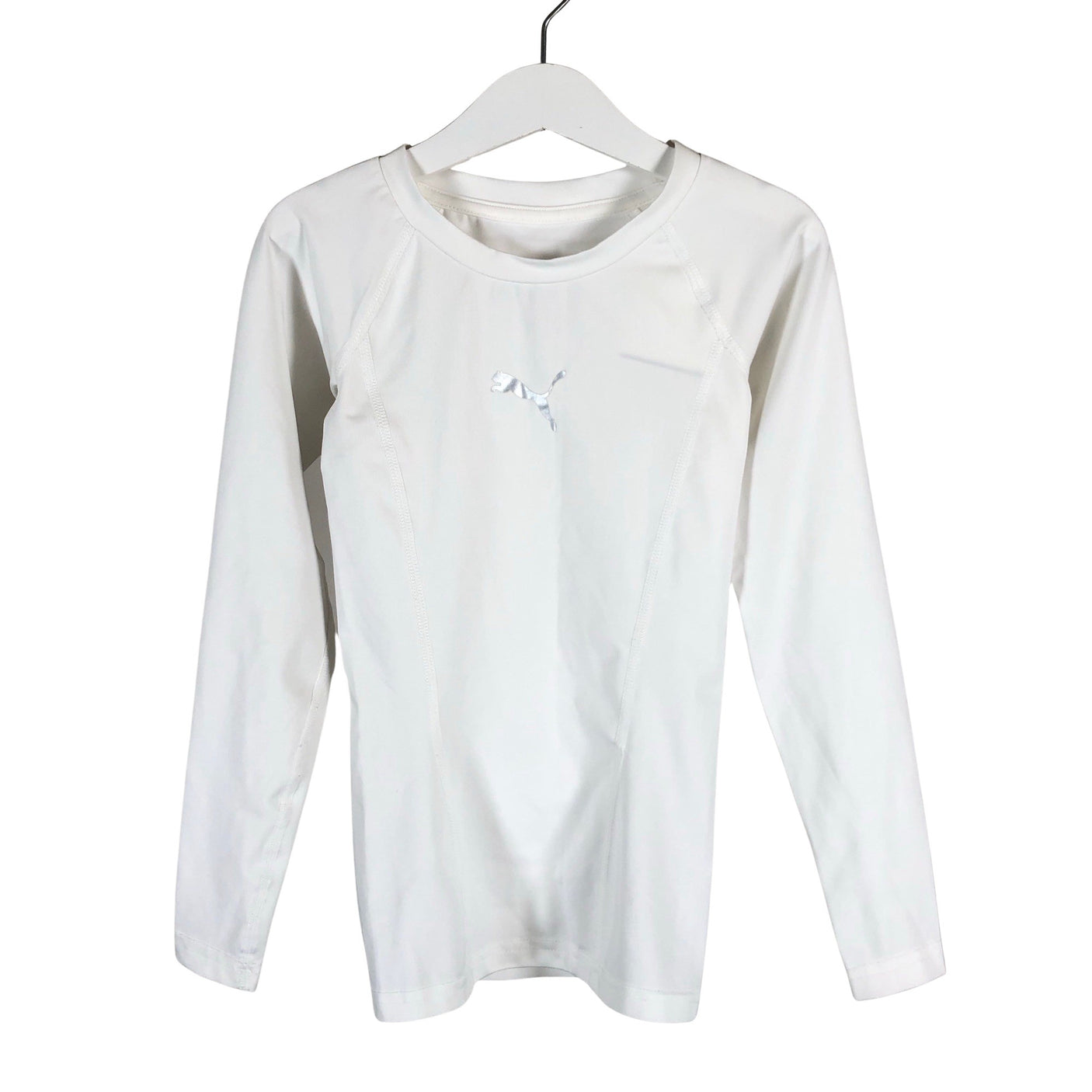 Unisex Puma - Sports shirt, long sleeve, size 122 - 128 - Natural white (1)