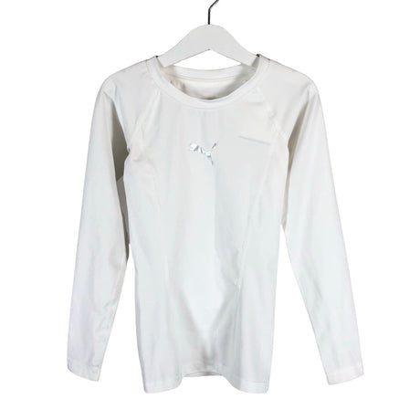 Unisex Puma - Sports shirt, long sleeve, size 122 - 128 - Natural white ()