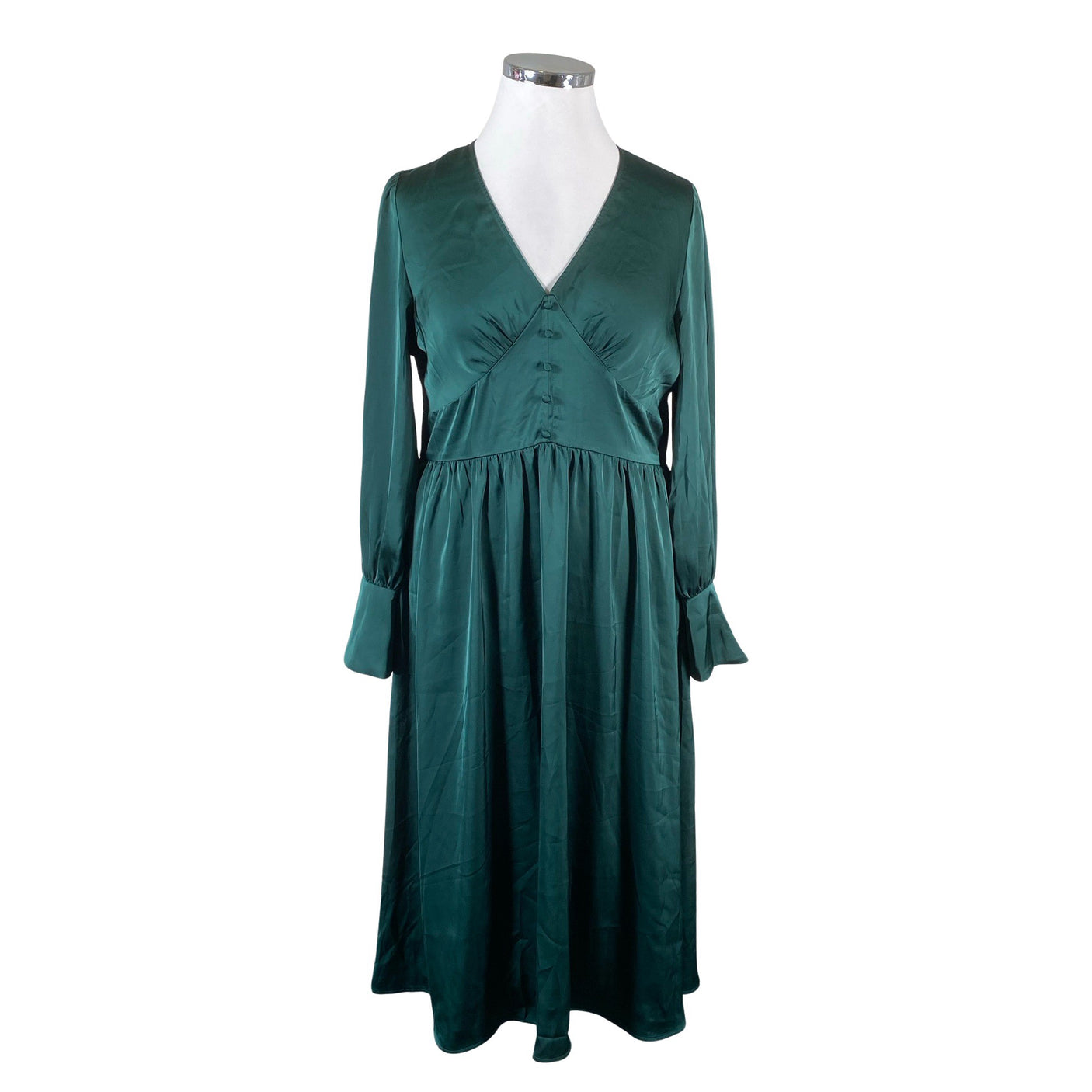 Unisex Anna Field - Schiffon dress, size 42 - Green (1)