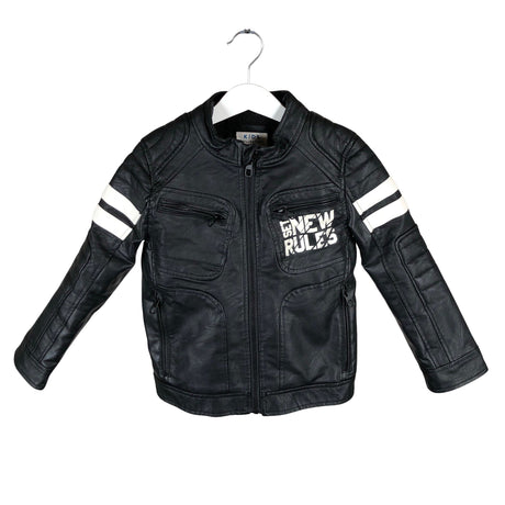 Unisex DeFacto - Leather jacket, size 110 - 116 - Black ()