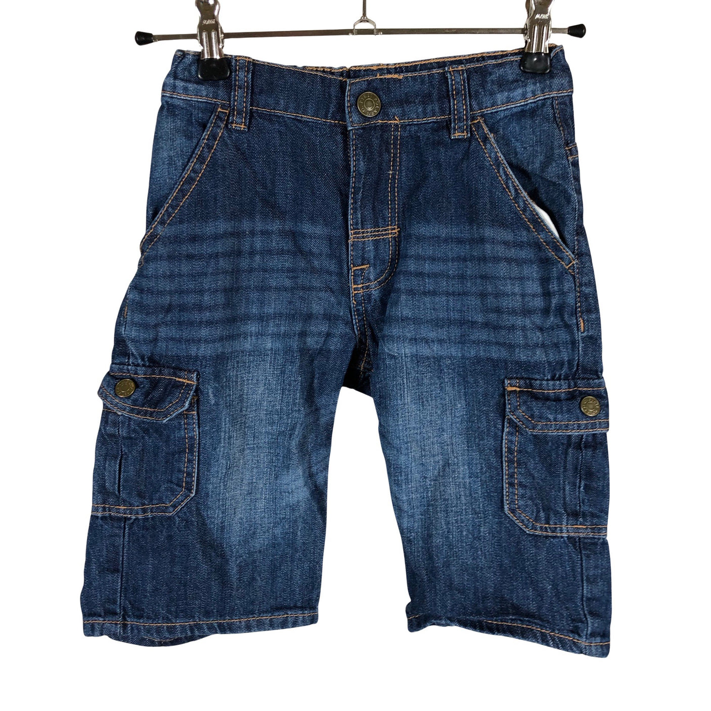 Unisex Polarn O. Pyret - Denim shorts, size 122 - 128 - Blue (1)